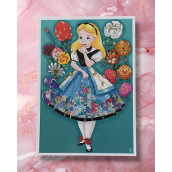 illustration dessin disney alice au pays des merveilles