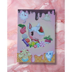 illustration dessin print animal crossing pokemon crossover patty charmilly sucroquin ceribou crémy sorbébé croquine